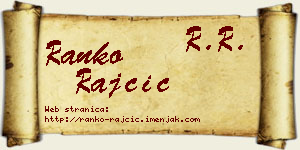 Ranko Rajčić vizit kartica